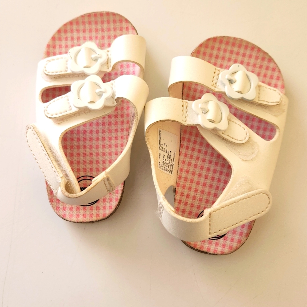 Shoes,Wonder Nation, size 3,white and pink.